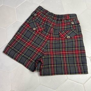 Tartan high waisted shorts